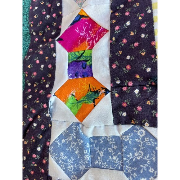 Vintage Quilt 38”x39” Bow Tie Shirt Pattern Cutter - Picture 3 of 11